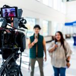 Video production studio set up for healthcare content