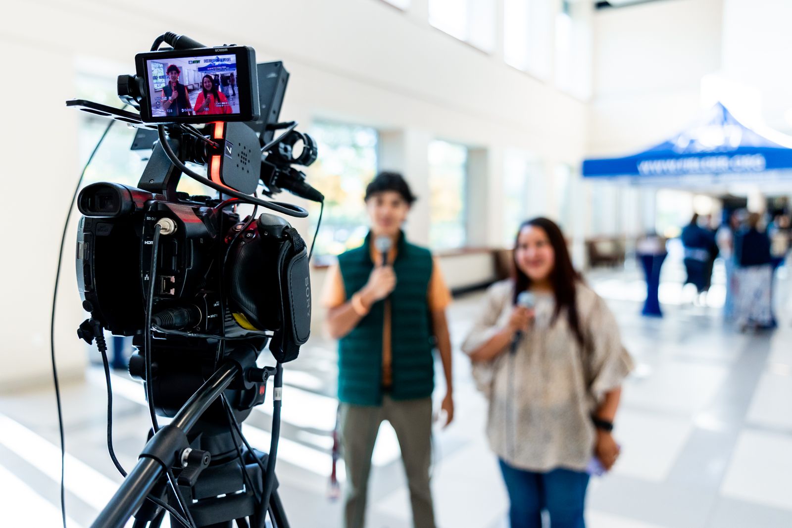 Video production studio set up for healthcare content